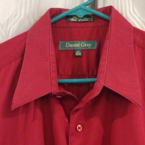 Daniel Gray Red Dress Shirt Neck 17" - Picture 2 of 8